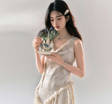 yoodaily - Elegant collar waist temperament dress