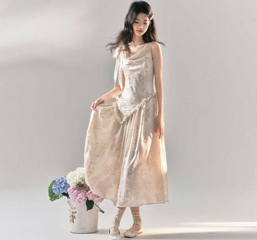 yoodaily - Elegant collar waist temperament dress