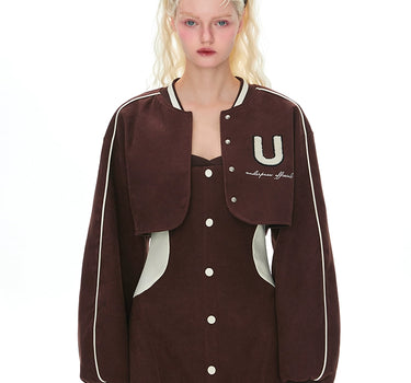 underpass - Chocolate Baseball American Campus Brown Jacket Waist Suit