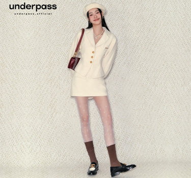 underpass - White beige waist suit and hip skirt suit