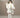 underpass - White fur rose cape furry coat high waist hip skirt suit