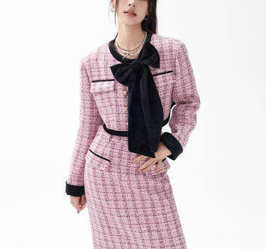 underpass - Quilted cotton bow long skirt two-piece suit