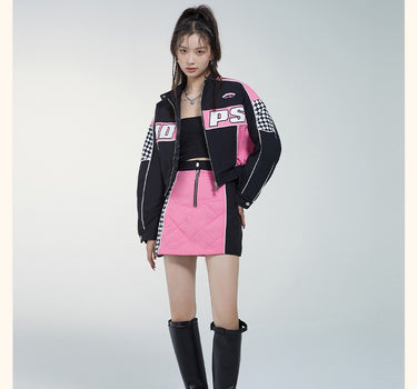 underpass - Blackpink motorcycle jacket short hip skirt suit