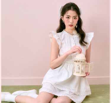 AooRaa - Sweet little flying sleeve lace dress