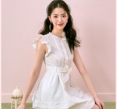 AooRaa - Sweet little flying sleeve lace dress