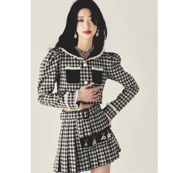 1P STUDIO - Plaid two-piece suit