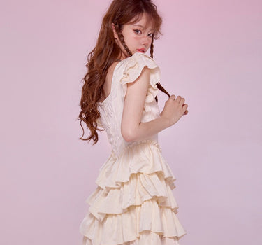 GirlyFancyClub - Satin Fluffy Dress